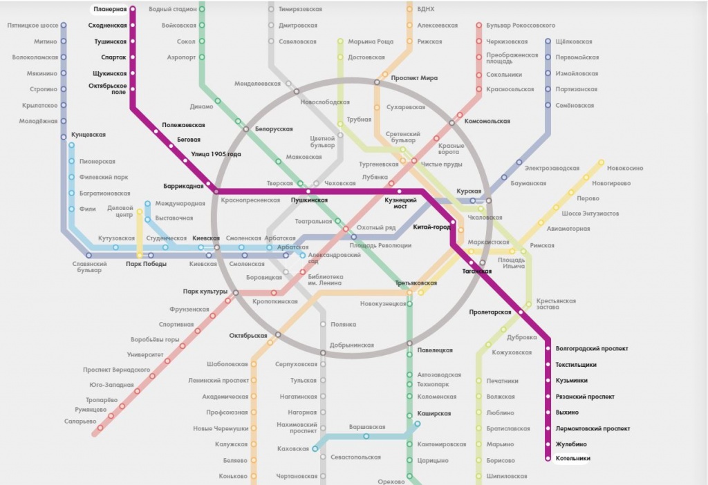 Фиолетовая ветка метро